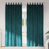 vidaXL Cortinas opacas 2 pcs Verde oscuro 140 x 245 cm Terciopelo