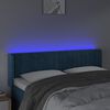 vidaXL Cabecero con LED de terciopelo azul oscuro 147x16x78/88 cm