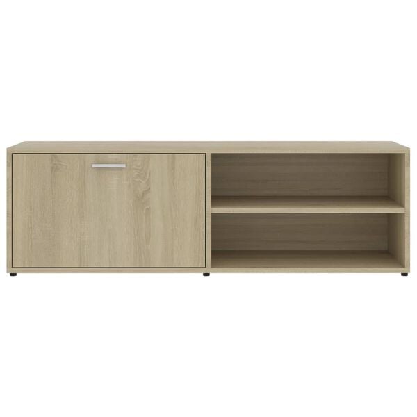 vidaXL Mueble de TV madera contrachapada color roble 120x34x37 cm