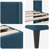 vidaXL Estructura de cama con cabecera Azul 80 x 200 cm Terciopelo