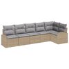 vidaXL Conjunto de sof&aacute;s de jard&iacute;n 6 uds. Beige y Gris Claro