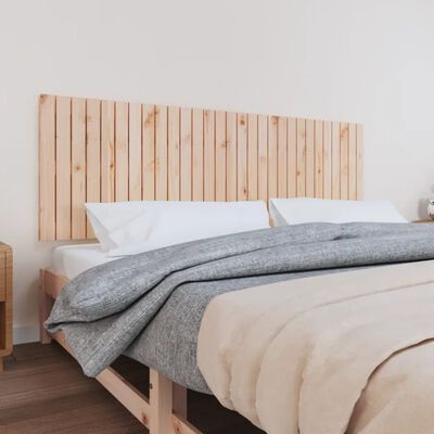 vidaXL Cabecero de cama de pared madera maciza de pino 185x3x60 cm