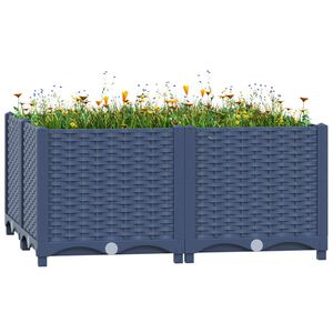 vidaXL Arriate polipropileno 80x80x38 cm