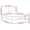 vidaXL Estructura de cama otomana colch&oacute;n tela gris pardo 140x190cm
