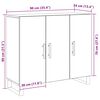 vidaXL Aparador Roble artesanal 90 x 34 x 80 cm Madera de ingenier&iacute;a