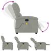 vidaXL Sill&oacute;n reclinable de masaje el&eacute;ctrico terciopelo gris claro