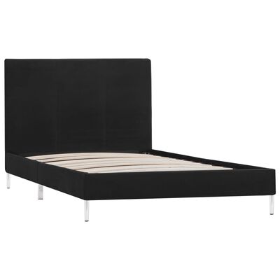 vidaXL Estructura de cama de tela negro 90x200 cm