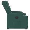 vidaXL Sill&oacute;n reclinable de tela verde oscuro