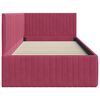 vidaXL Estructura de cama en esquina Rojo vino 90 cm x 190 cm