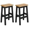 VidaXL Taburete Alto de Bar EKAI 2 pcs Negro 40 x 29 x 63 cm