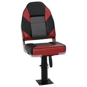 vidaXL Asiento de barco con pedestal altura ajustable 360&deg; giratorio