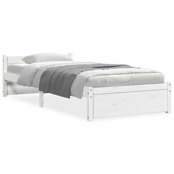 vidaXL Estructura cama individual sin colchón madera blanco 90x190 cm