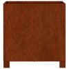 vidaXL Jardineras con patas 2 uds acero corten oxidado 40x40x40 cm