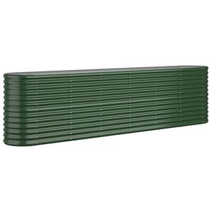 vidaXL Jardinera arriate acero galvanizado verde 260x40x68 cm