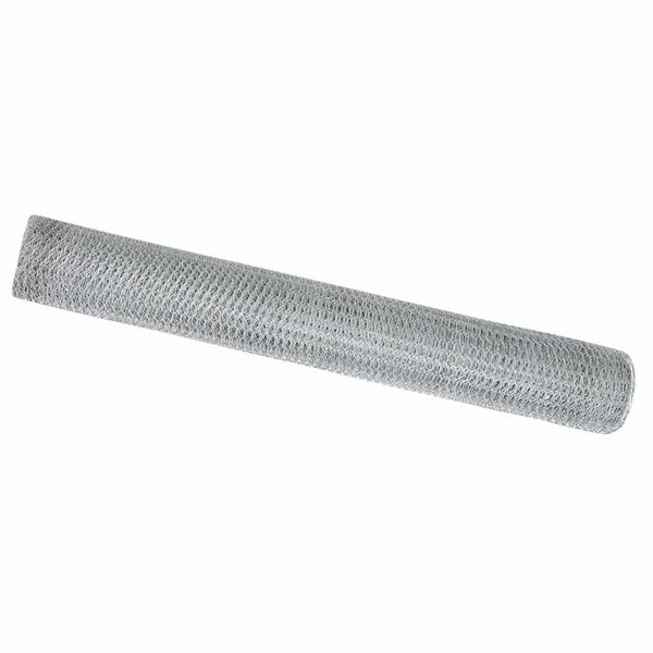 vidaXL Cerca Hexagonal Plateado 1 x 10 m Acero galvanizado