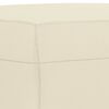 vidaXL Reposapiés de cuero sintético crema 70x55x41 cm
