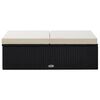 vidaXL Set muebles de jardín 2 piezas y cojines ratán sintético negro
