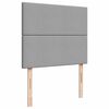 vidaXL Cama box spring con colch&oacute;n tela gris claro 120x200 cm