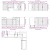 vidaXL Mueble cocina Lucca gris hormig&oacute;n 11 pzas madera contrachapada