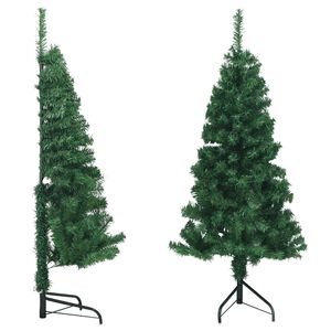 vidaXL &Aacute;rbol de Navidad artificial para esquina verde 120 cm PVC