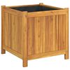 vidaXL Jardinera con forro madera maciza de acacia 50x50x50 cm