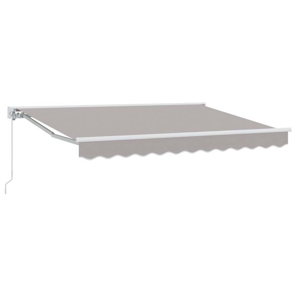 vidaXL Toldo retr&aacute;ctil manual Gris Claro 3 x 2,5 m