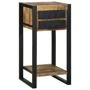 vidaXL Mesa Auxiliar Marr&oacute;n 40 x 40 x 80 cm Madera de mango maciza