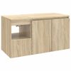 vidaXL Juego de muebles de ba&ntilde;o 2 uds. Roble Sonoma