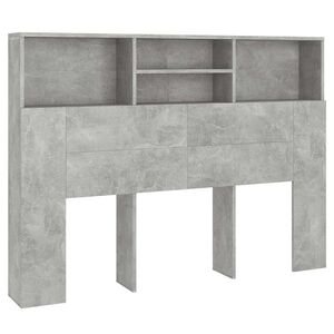 vidaXL Mueble cabecero gris hormig&oacute;n 140x19x103,5 cm