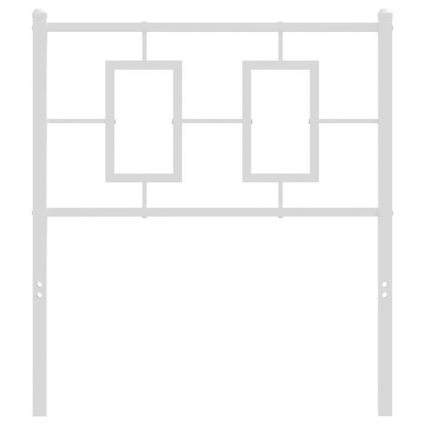 vidaXL Cabecero de metal blanco 75 cm