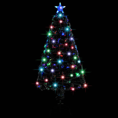 vidaXL Árbol de Navidad con luces y soporte fibra óptica 120 cm
