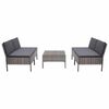vidaXL Set de sof&aacute;s de jard&iacute;n con cojines 5 pzas rat&aacute;n sint&eacute;tico gris