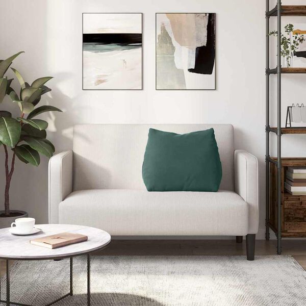 vidaXL Coj&iacute;n de Espalda Verde oscuro 60 x 20 x 50 cm Tela de pana