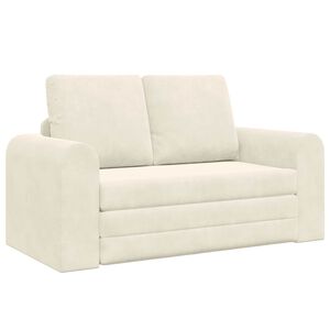 vidaXL Sof&aacute; cama Crema 148 x 71 x 83 cm Terciopelo