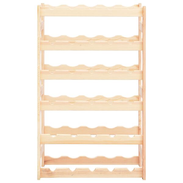 vidaXL Botellero para 30 botellas de madera de pino