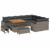 vidaXL Conjunto de sof&aacute;s de jard&iacute;n 12 uds. Gris rat&aacute;n sint&eacute;tico