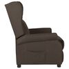 vidaXL Sill&oacute;n reclinable de tela marr&oacute;n oscuro