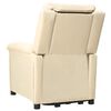 vidaXL Sill&oacute;n elevable tela crema