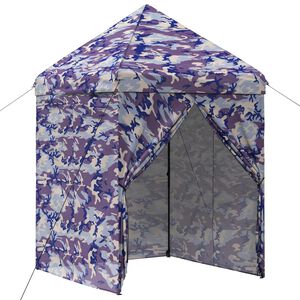 vidaXL Toldo Pop-up con 4 Paredes Laterales 2 x 2 m Camuflaje azul