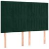 vidaXL Cama box spring con colch&oacute;n terciopelo verde oscuro 140x190 cm