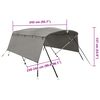 vidaXL Toldo bimini 4 arcos con paredes laterales 243x(230-244)x137 cm