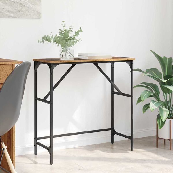 vidaXL Mesa Consola Madera vieja 75 x 32 x 75 cm Madera de ingenier&iacute;a