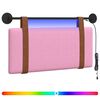 vidaXL Cabecero colgante Con luz LED Rosa PU antiguo