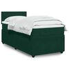 vidaXL Cama box spring con colch&oacute;n terciopelo verde oscuro 90x200 cm