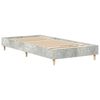 vidaXL Estructura de cama sin colch&oacute;n madera gris hormig&oacute;n 75x190 cm