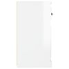 vidaXL Aparador madera contrachapada blanco brillante 70x35,5x67,5 cm