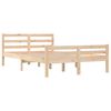 vidaXL Estructura de cama doble sin colch&oacute;n madera maciza 135x190 cm