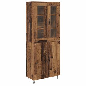 vidaXL Aparador alto Madera envejecida 69,5 x 34 x 180 cm