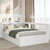 vidaXL Cama con estanter&iacute;a sin colch&oacute;n madera maciza blanca 120x190 cm