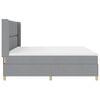 vidaXL Cama tipo Box Spring con colch&oacute;n Gris Claro 200 x 200 cm tela